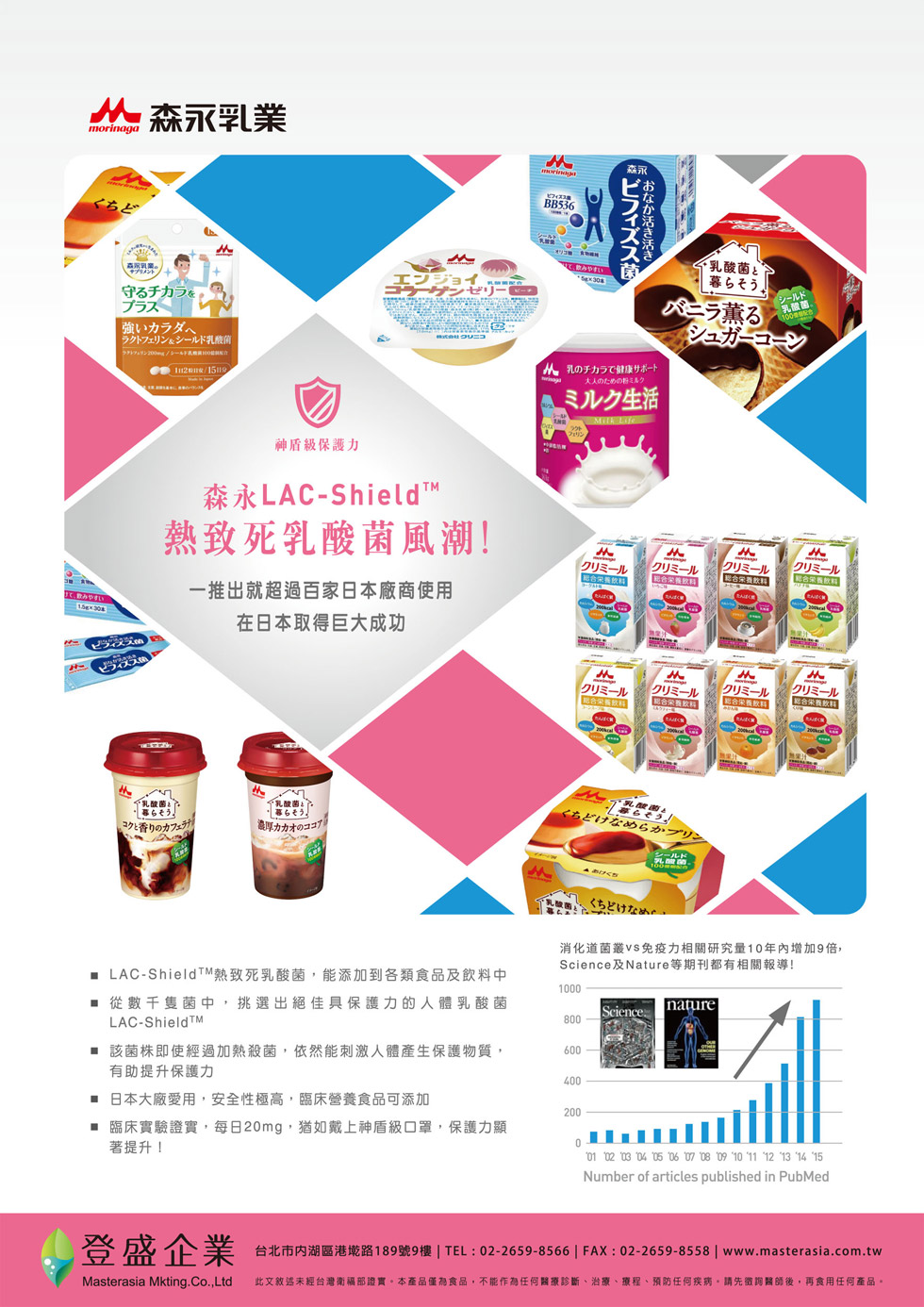 登盛企業股份有限公司 保健食品原料 配方 代工 原料介紹 登盛企業保健原料 日本森永熱致死乳酸菌